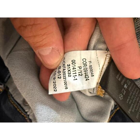 Flint and Tinder Selvedge Jeans Mens 31x31 Skinny Fit Stretch Huckberry - Picture 5 of 8